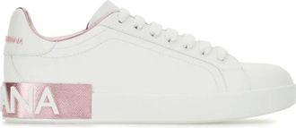 Dolce & Gabbana Portofino Sneakers - Dames - Sneakers - Wit - 39 1/2 EU - Leer - Schoenen