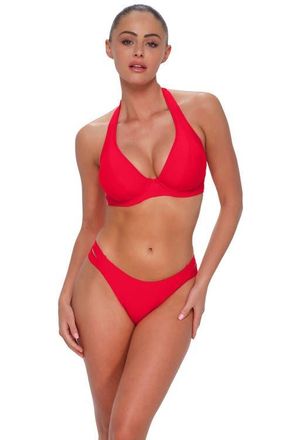 Sunsets Muse Halter Bikini Swimsuit Top - DD Cup in Geranium at Nordstrom, Size 40