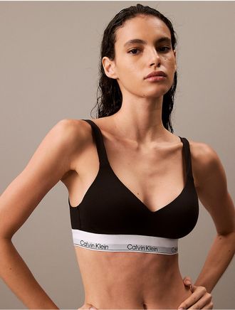 Calvin Klein Womens Icon Cotton Modal Lift Bralette - Black - XS
