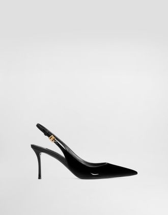 Dolce & Gabbana Slingback - Woman Pumps And Slingback Black Leather 36.5