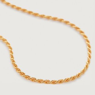 Monica Vinader Gold Rope Chain Necklace