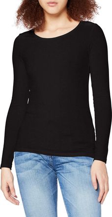 People Tree Peopletree Womens Fallon Long Sleeve Top, Black, 12