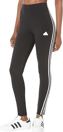 adidas Future Icon 3-Stripes Leggings Womens Casual Pants Black : SM R, Cotton/Elastane