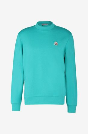 Moncler Materialmix-Rundhals-Sweatshirt mit Reissverschlusstasche