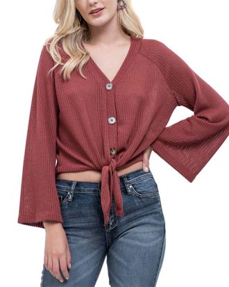 Blu Pepper Blu Pepper V-Neck Blouse