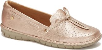 Andrea Womens Comfort Moccasins In Rose Gold