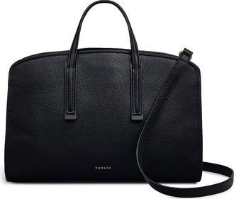Radley London Arragon Pebbled Leather Satchel in Black at Nordstrom Rack