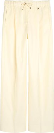 Moncler Drawstring Straight-leg Wool Trousers - Cream - 46 (UK14 / L)
