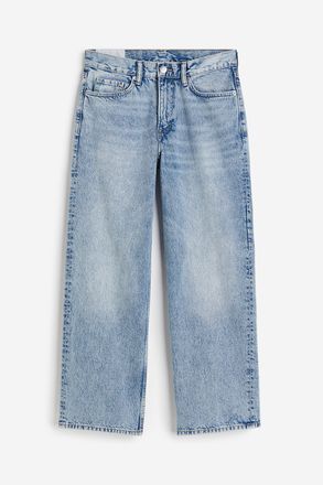 H&M Straight Relaxed High Jeans - Blue