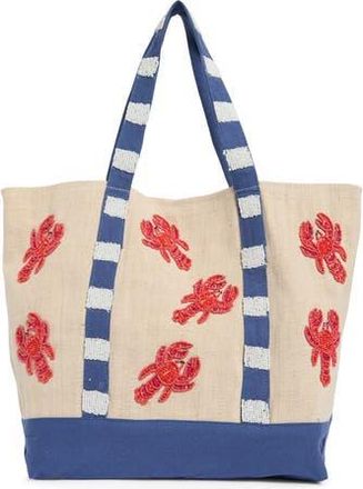Collection XIIX Lobster Beaded Canvas Tote in Blue at Nordstrom Rack