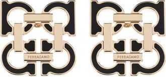 Ferragamo Oorbellen in de vorm van een logo - Dames - Oorbellen - Geel - ONE Size - Accessoires