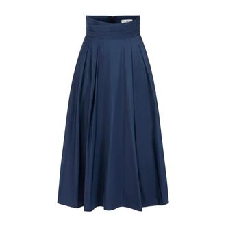 Elisabetta Franchi Rokken, Dames, Blauw, 2Xl, Taffeta Voile Rok