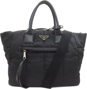Prada Black Nylon Tote Bag (Pre-Owned)