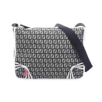 Fendi Pre-owned Cross Body Bags, female, Black, Size: ONE SIZE Pre-owned Vintage Canvas Shoulder Bag