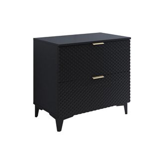 Petits Meubles Mueble bajo lavabo 80 cm sobre patas estratificado Negro