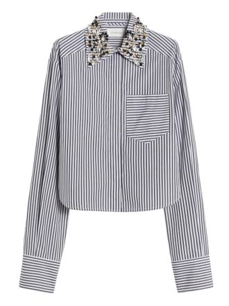 Sportmax BlackWhite Striped Printed Shirt