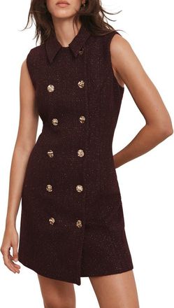 Mint Velvet Boucle Mini Shift Dress in Burgundy at Nordstrom, Size 10