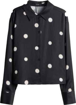 OPUS Dames, Blouses & Shirts, Zwart, Maat: XS