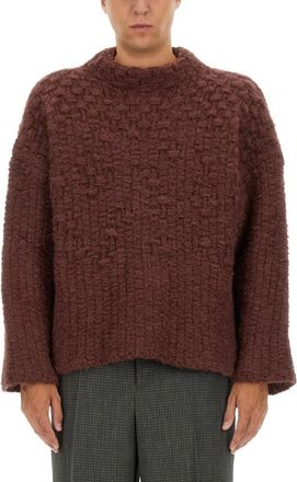 Jil Sander Textured Mohair Blend Knit With Flared Sleeves