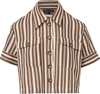 Veronica Beard Camicia a righe - Marrone