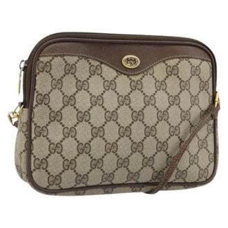Gucci Pre-owned Vintage Schoudertas - Dames - Pre-owned - Beige - Maat: ONE Size Leer