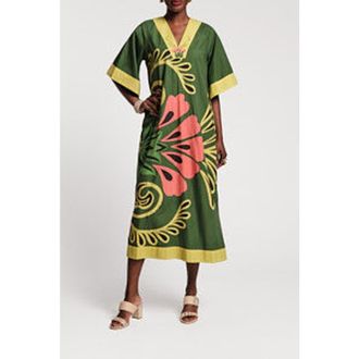 Frances Valentine Delightful Canopy Caftan in Green/multi at Nordstrom, Size X-Small