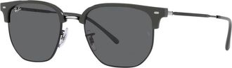 Ray-Ban Clubmaster Zwart Grijs/Grijs Zonnebril - unisex - Zonnebrillen - Zwart - 53 MM - Accessoires