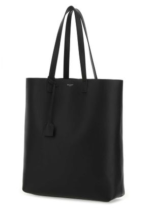 Saint Laurent Mens Black Leather Bold Shopping Bag 1000 Calf Skin Borse A Mano