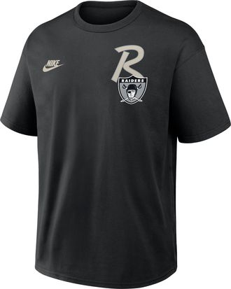 Nike Las Vegas Raiders Rewind Max90 Nike Mens NFL T-Shirt in Black | 04T600A8DV-BUN