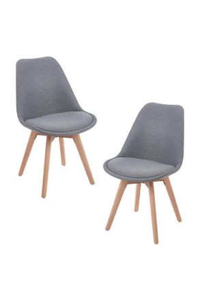 Regalos Miguel Regalos Miguel - Packs Sillas Comedor - Pack 2 Sillas Synk Tela - Gris Oscuro