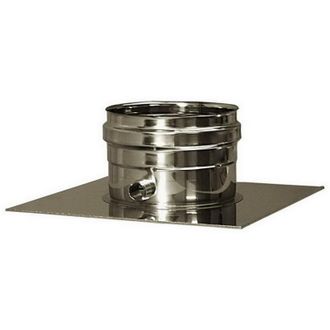 MBM Tubo De Humos De Pared Doble Aislado De Acero Inoxidable Con Placa De Drenaje Cerrada Dn 350/400