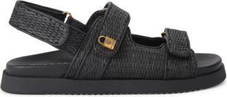 Kurt Geiger Womens Kgl Brixton Lock Sandal Sandals - Black Fabric - Size UK 4