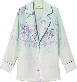 Twin-Set floral-print shirt - women - Polyester - L - Green