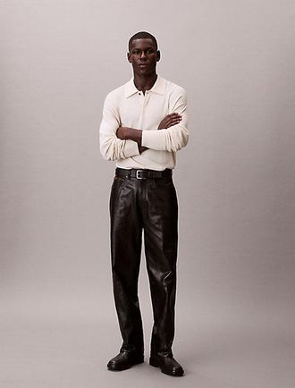Calvin Klein 90s Straight Leather Trouser