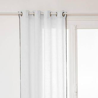 Atmosphera Atmosphera - Cortina Linah Lino - Blanco - 130x260 Cm Cr&eacute;ateur DInt&eacute;rieur