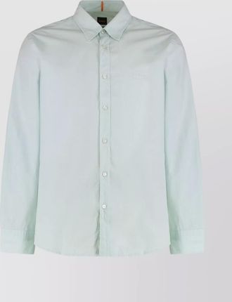 HUGO BOSS versatile cotton poplin long sleeve shirt