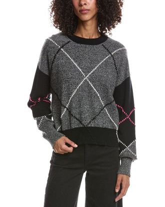 Brodie Highland Argyle Crewneck Cashmere Sweater