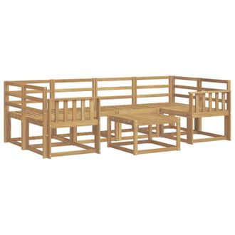 vidaXL Conjunto De Sof&aacute;s De Exterior 7 Pcs Blanco 59 X 59 X 37 Cm Vidaxl