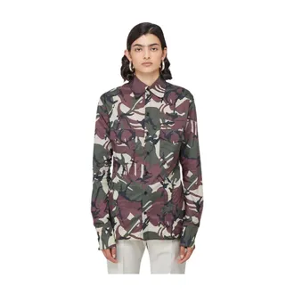Kwaidan Editions Camouflage-Print Shirt - female - Kwaidan Editions - Shirts - Green - XS - Blouses & Shirts