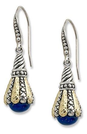 Samuel B. Sterling Silver & 18K Gold Drop Earrings in Blue at Nordstrom Rack