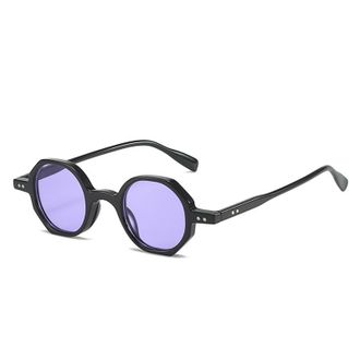 Generic Mens And Womens Small Frame Outdoor Sunglasses Driving Sports Commuter Sun Glasses(Purple)
