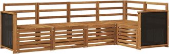 vidaXL Conjunto De Sof&aacute;s De Exterior 4 Uds. Natural Vidaxl