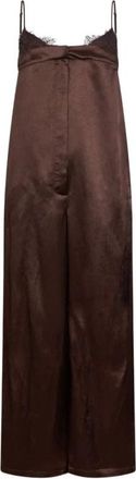 Liu Jo Smart Satin Jumpsuit - Dames - Jumpsuits - Bruin - S - Polyester - Jumpsuits & Playsuits