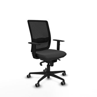 Piqueras y Crespo Silla De Oficina Piqueras Y Crespo Haches Negro Cuero Sint&eacute;tico