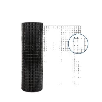 OEM Tessuto Metallico, Acciaio Zincato, Maglia Da 1/2 Pollice, Nero 0,9x15 M