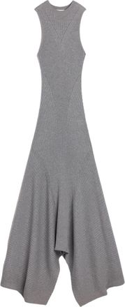Ami asymmetric ribbed-knit wool dress - women - RWS Wool - S - Grey