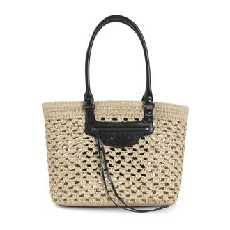 Balenciaga Le City Raffia Basket - Bags - Mujer - Beige - ONE SIZE