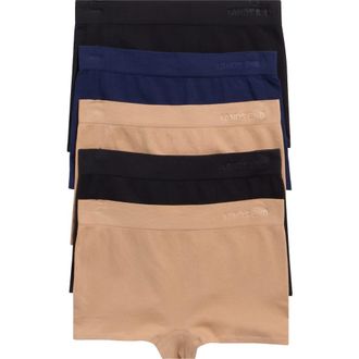 Lands End 5-Pack Cotton Comfort Seamless Boyshorts in Clay Bisque Pack at Nordstrom Rack, Size X-Large