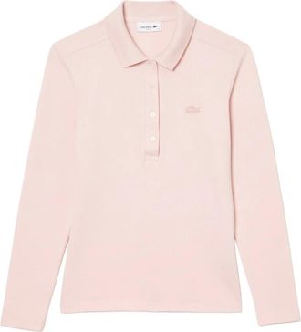 Lacoste L.12.D Stretch Mini Piqu&eacute; Polo - Dames - Polos - Roze - S - Katoen - Tops