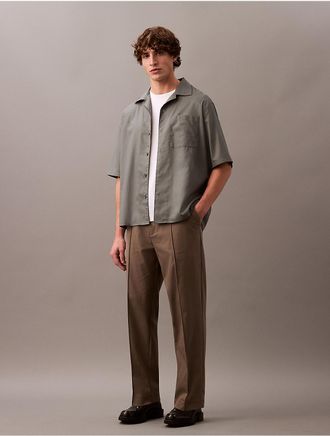 Calvin Klein Mens Cotton Blend Tech Stretch Trouser - Grey - 29